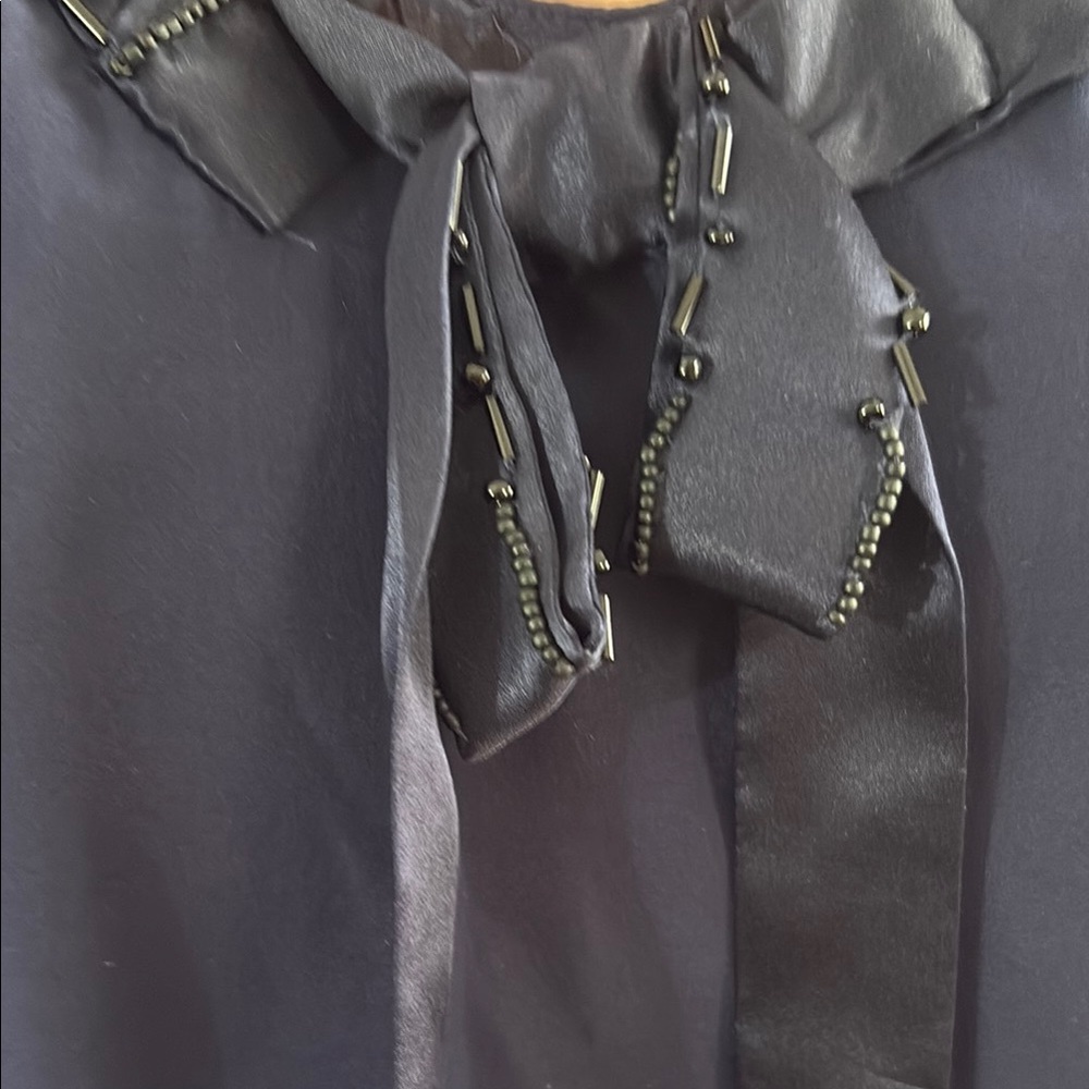 Banana Republic Blue Ruffled Tie Front Tank Top - Picture 6 of 8